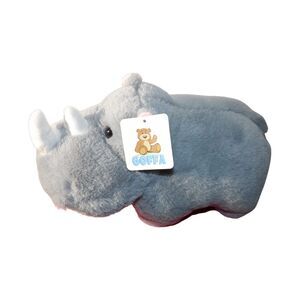 Mills Fleet Farm Grey Rhino Plush 2021 Goffa Promo‎ Toy 13" Stuffed Animal